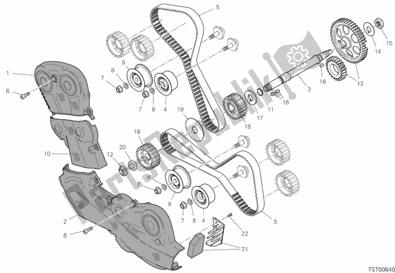 Wszystkie części do System Rozrz? Du Ducati Hypermotard 950 SP 2019